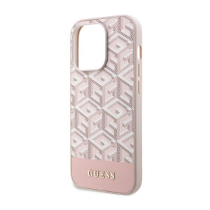 Guess GCube Stripes MagSafe - dėklas skirtas Apple iPhone 14 Pro Max Pink - Image 6