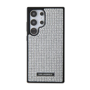 Karl Lagerfeld Rhinestone Metal Logo - dėklas skirtas Samsung Galaxy S24 Ultra Silver - Image 3