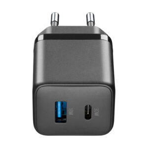 Cellularline Multipower Micro GaN - USB-C & USB-A Power Delivery 30W mains įkroviklis juodos spalvos - Image 2