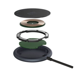 Crong MagSpot - Aluminium belaidis įkroviklis MagSafe Graphite - Image 3