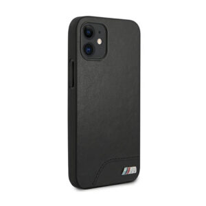 BMW Smooth PU Leather - dėklas skirtas Apple iPhone 12 mini Black - Image 4