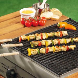 BBQ - skewers for skewers entirely metal 24 cm (4 pcs) - Image 2
