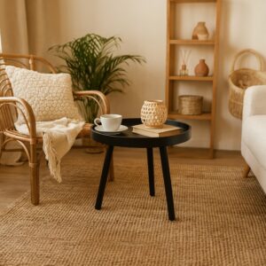 Arti Casa - Round Coffee Table for Living Room 40x36 cm (Black) - Image 4