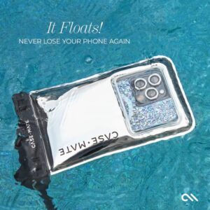 Case-Mate Waterproof Floating Pouch - Waterproof Smartphone Case Silver Chrome - Image 3
