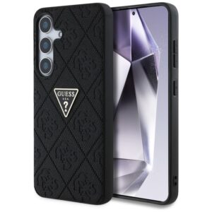 Guess Hot Stamp 4G Pattern Triangle Metal Logo - dėklas skirtas Samsung Galaxy S25 black - Image 1