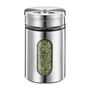 Küchenprofi - Stainless Steel Spice Container with Window and 3 Dispensing Sieves 8x5 cm