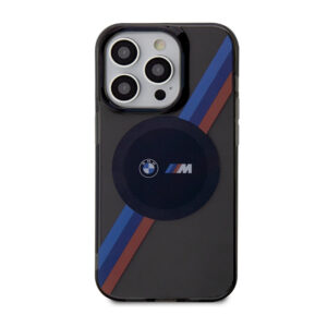 BMW Tricolor Stripes MagSafe - dėklas skirtas Apple iPhone 14 Pro Max Grey - Image 3
