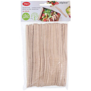 Alpina - Disposable wooden knives 16 cm 50 pcs