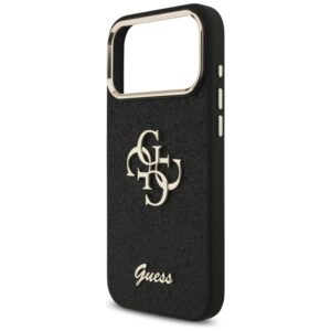 Guess Fixed Glitter Big 4G Metal Frame - dėklas skirtas Apple iPhone 17 Pro Max black - Image 6