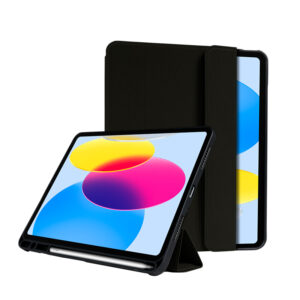 Crong FlexFolio - dėklas skirtas iPad 11" (2025) / iPad 10.9" (2022) with Apple Pencil holder (Black)