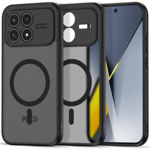 Tech-Protect MagMat MagSafe dėklas telefonui Xiaomi Poco F8 Pro matinės juodos spalvos
