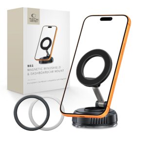 Tech-Protect N61 Magnetic MagSafe WINDSHIELD & DASHBOARD automobilinis telefono laikiklis juodos spalvos