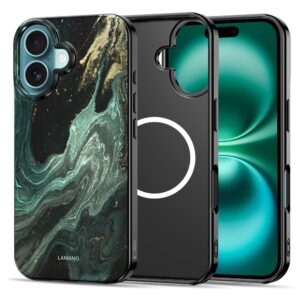 Tech-Protect Lamano MagSafe dėklas telefonui Apple iPhone 16 Verde Aura - Image 2