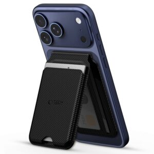 Tech-Protect MagWallet stovas MagSafe universal magnetic card holder carbon