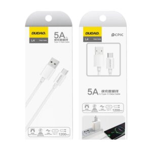Dudao USB Type C 2.1A 1m white cable (L4T 1m white) - Image 9