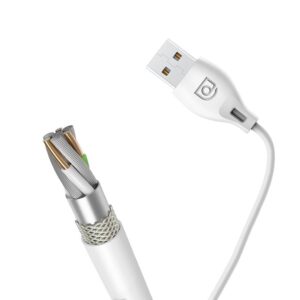 Dudao USB Type C 2.1A 1m white cable (L4T 1m white) - Image 6