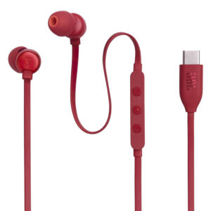 JBL Tune 310C į ausis įkišamos USB-C ausinės raudonos spalvos