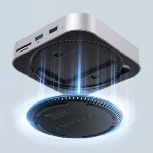 Orico MiniLink 9-in-1 Docking Station with Hard Drive Bay - sidabro spalvos - Image 4