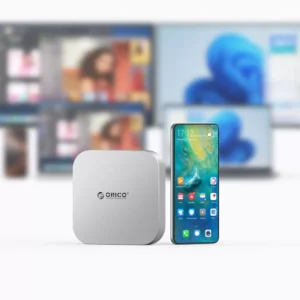 Orico MiniLink 9-in-1 Docking Station with Hard Drive Bay - sidabro spalvos - Image 6