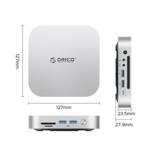 Orico MiniLink 9-in-1 Docking Station with M.2 SSD Hard Drive Bay - sidabro spalvos - Image 2