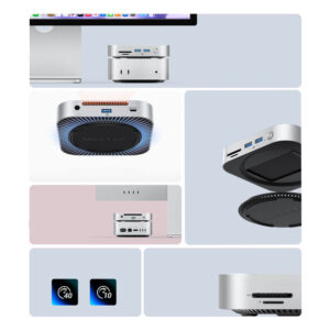 Orico MiniLink 9-in-1 Docking Station with M.2 SSD Hard Drive Bay - sidabro spalvos - Image 8