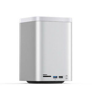 Orico MiniTower Docking Station with Hard Drive Bays for up to 56TB - sidabro spalvos