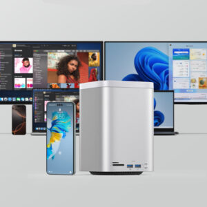 Orico MiniTower Docking Station with Hard Drive Bays for up to 56TB - sidabro spalvos - Image 8