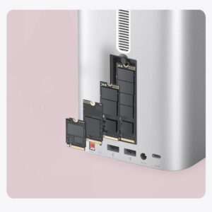 Orico MiniTower Docking Station with Hard Drive Bays for up to 56TB - sidabro spalvos - Image 9