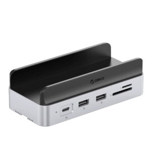 Orico MiniDock 10-in-1 Docking Station with SSD Hard Drive Bay - sidabro spalvos