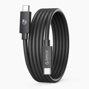 Orico USB4 Thunderbolt5 Cable 80Gbps 240W USB-C to USB-C 1m - juodos spalvos