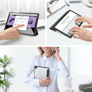 Dux Ducis Toby Armored Flip dėklas skirtas Samsung Galaxy Tab A11 Plus/A9 Plus - juodos spalvos - Image 8