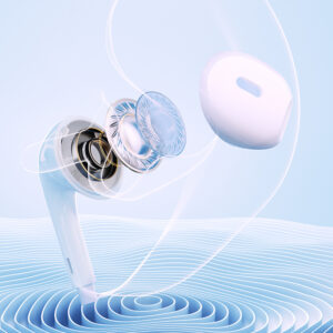 QCY LH1 į ausis įkišamos laidinės ausinės su nuotoliniu valdymu ir mikrofonu 1.15m - baltos spalvos - Image 6