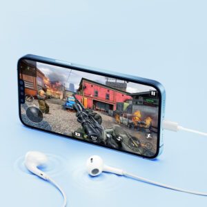 QCY LH1 į ausis įkišamos laidinės ausinės su nuotoliniu valdymu ir mikrofonu 1.15m - baltos spalvos - Image 7