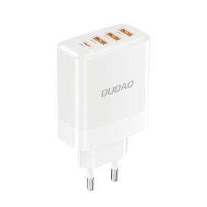Dudao A5HEU 3xUSB-A 1xUSB-C PD 20W QC3.0 18W+ 2x12W laidinis įkroviklis - baltos spalvos - Image 2