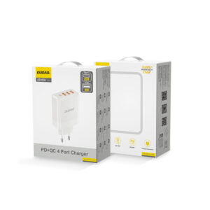 Dudao A5HEU 3xUSB-A 1xUSB-C PD 20W QC3.0 18W+ 2x12W laidinis įkroviklis - baltos spalvos - Image 3