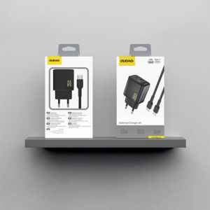 Dudao A27MaxCEU PD QC 35W USB-A USB-C laidinis įkroviklis su USB-C kabeliu - juodos spalvos - Image 5