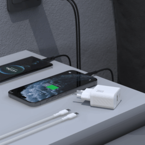 Dudao A27MaxCEU PD QC 35W USB-A USB-C laidinis įkroviklis su USB-C kabeliu - baltos spalvos - Image 3