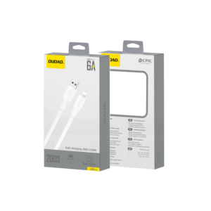 Dudao L2sL USB-A - Lightning 6A Cable 1.2m - baltos spalvos - Image 2