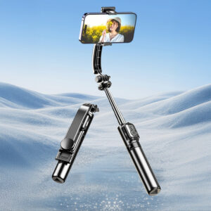 Selfie stick Dudao F18S 4-in-1 foldable tripod su remote control - juodos spalvos - Image 3