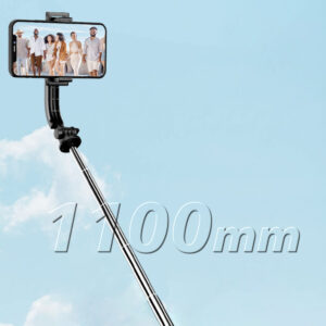 Selfie stick Dudao F18S 4-in-1 foldable tripod su remote control - juodos spalvos - Image 4