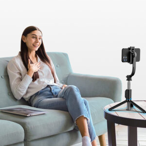Selfie stick Dudao F18S 4-in-1 foldable tripod su remote control - juodos spalvos - Image 5