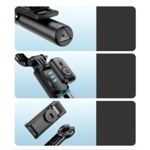 Selfie stick Dudao F18S 4-in-1 foldable tripod su remote control - juodos spalvos - Image 9