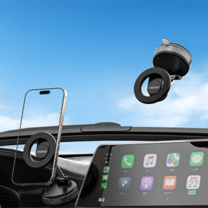 Dudao F24X MagSafe Compatible automobilinis laikiklis su Suction Cup - juodos spalvos - Image 6