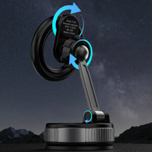 Dudao F24X MagSafe Compatible automobilinis laikiklis su Suction Cup - juodos spalvos - Image 7