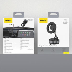 Dudao F24X MagSafe Compatible automobilinis laikiklis su Suction Cup - juodos spalvos - Image 8