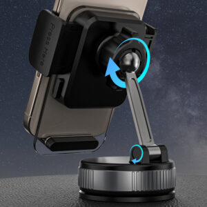 Dudao F24PLUS automobilinis laikiklis su Suction Cup for Dashboard - juodos spalvos - Image 6