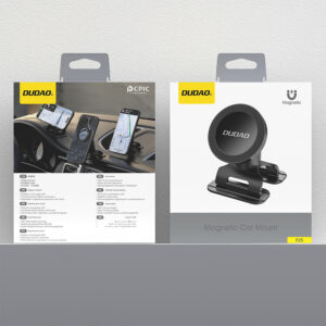 Dudao F25 MagSafe-compatible car mount for dashboard or windshield - juodos spalvos - Image 8
