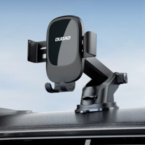 Dudao F5N+ gravity car holder su suction cup for windshield or dashboard - juodos spalvos - Image 2