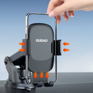 Dudao F5N+ gravity car holder su suction cup for windshield or dashboard - juodos spalvos - Image 3