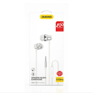 Dudao X10PRO laidinės ausinės, mini jack 3.5mm, in-ear su remote control - baltos spalvos - Image 4